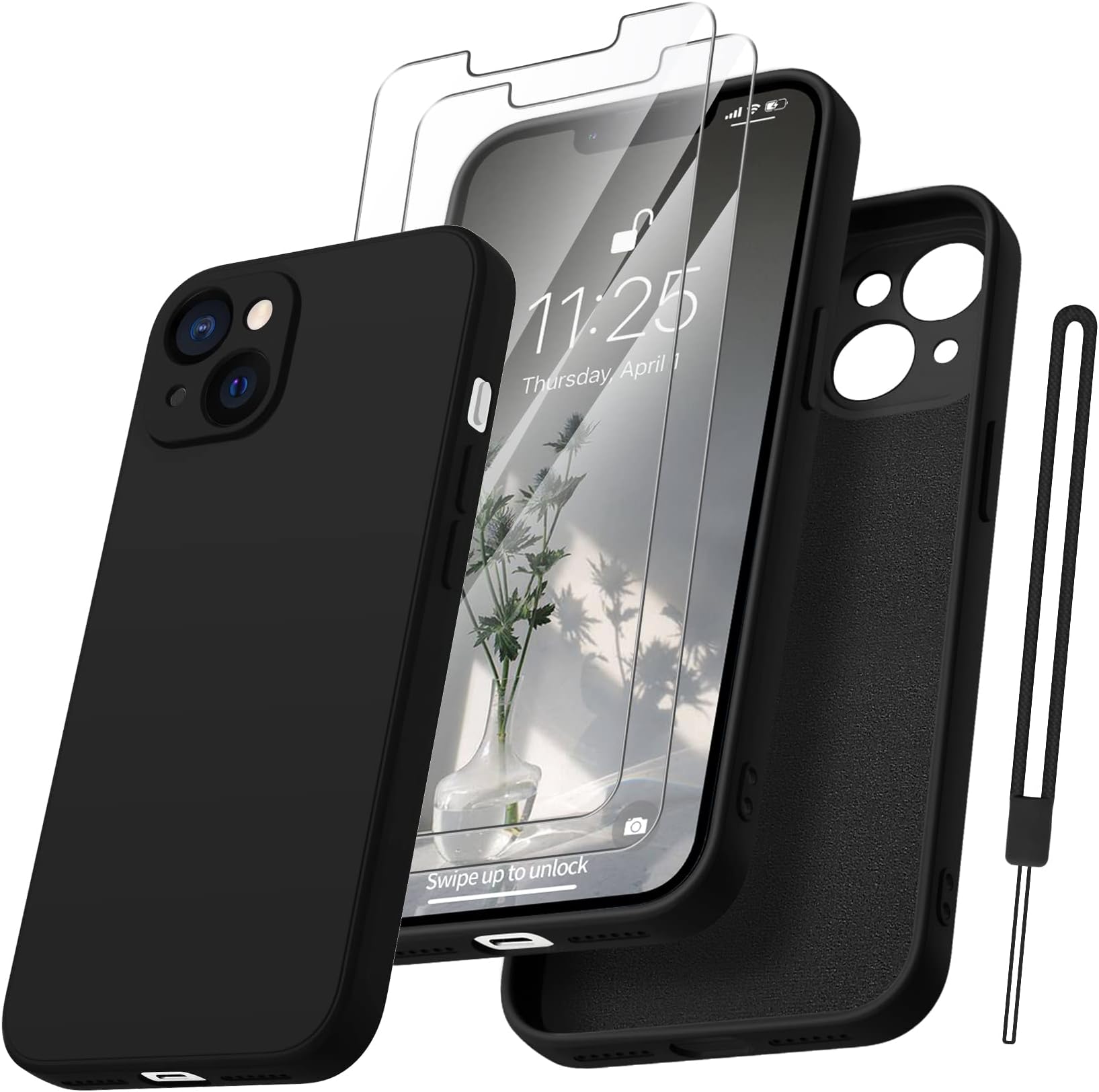 Qasyfanc Handyhülle für iPhone 12 Hülle mit 2 Stück Hartglas ...